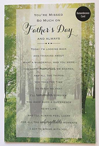 You're Missed So Much On Father's Day Remembrance Card