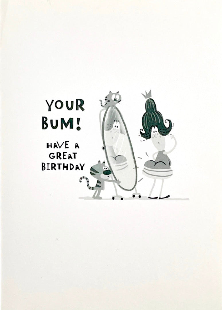 Birthday Girl What's Big Pink Knickers Funny Naughty Rude Humour Card - Your Bum