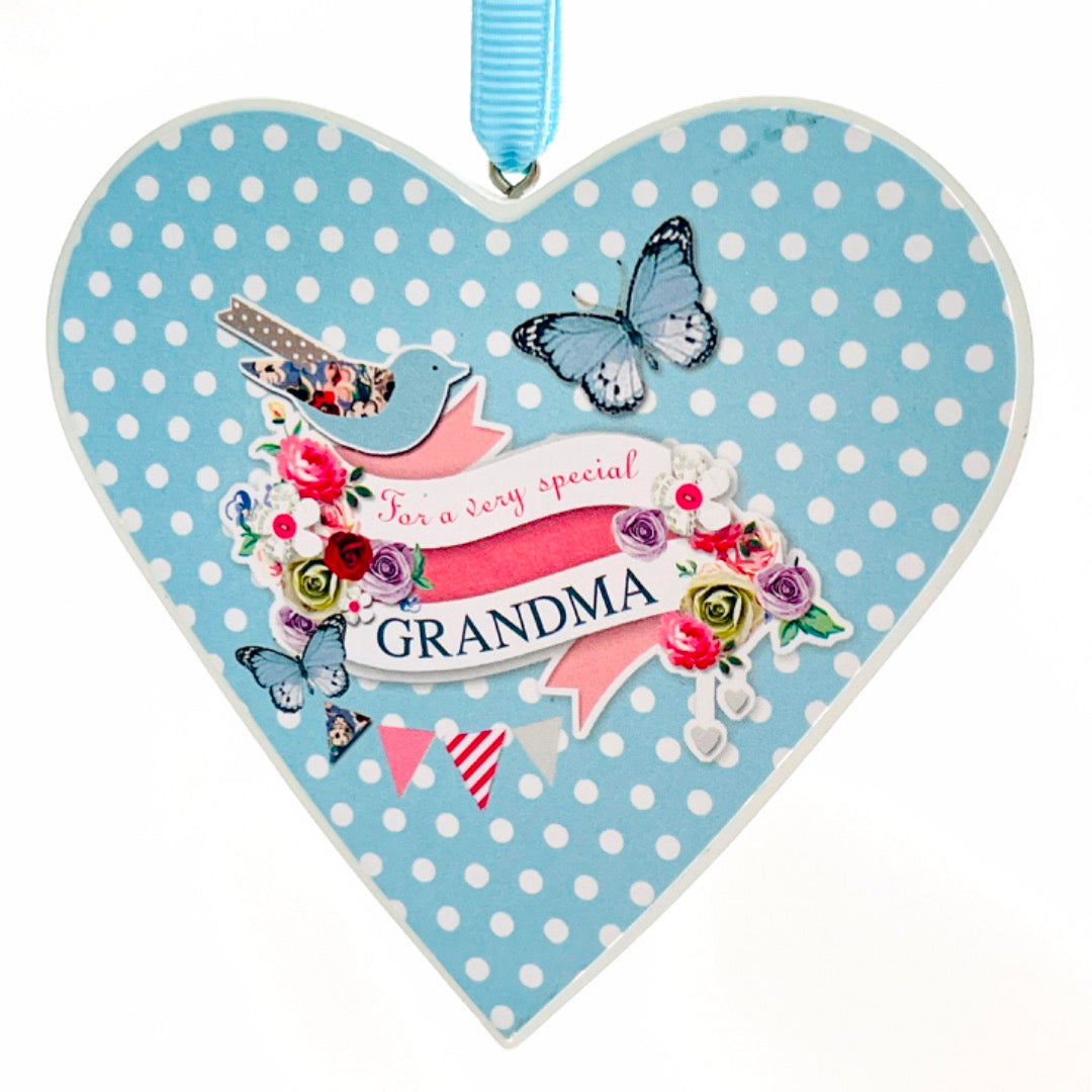 For A Very Special Grandma Keepsake Hanging Heart Plaque - Hallmark Bellissimo