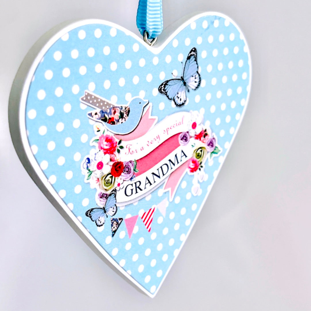 For A Very Special Grandma Keepsake Hanging Heart Plaque - Hallmark Bellissimo