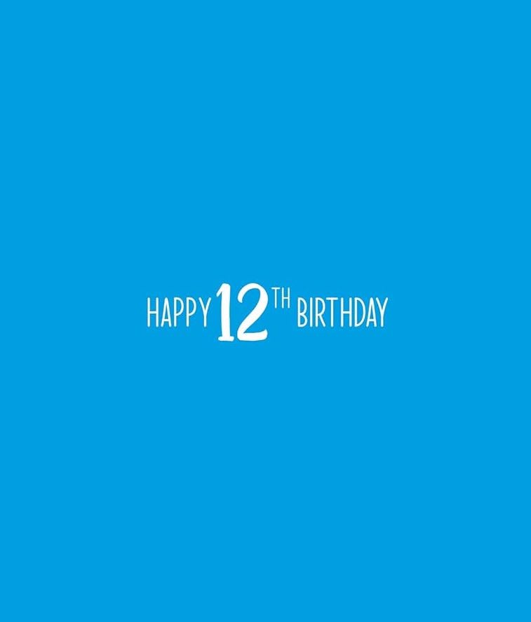 Happy 12th Birthday Card Contemporary Foil Stars Art Age 12 Boy
