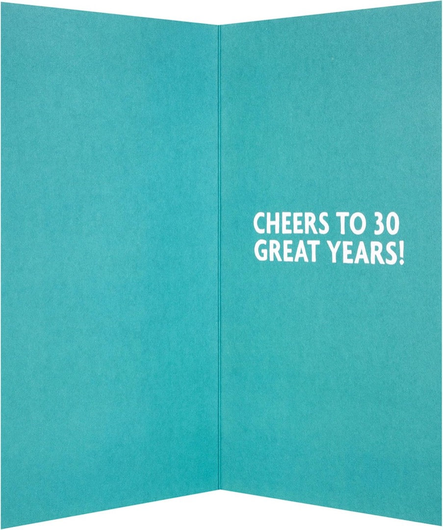 Happy 30th Birthday Cheers To 30 Great Years Contemporary Card 3D Beer Bottle