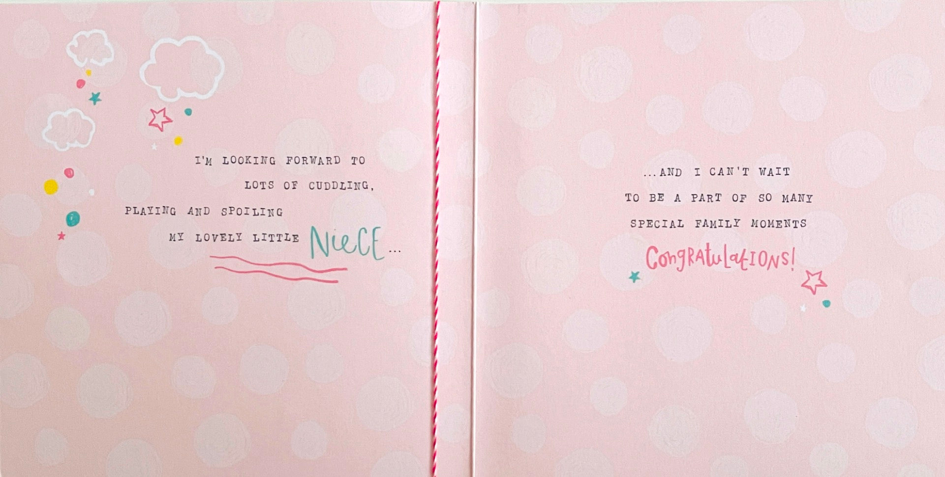 A Big Hello to My Beautiful Baby Niece Greeting Card Birth Congratulations
