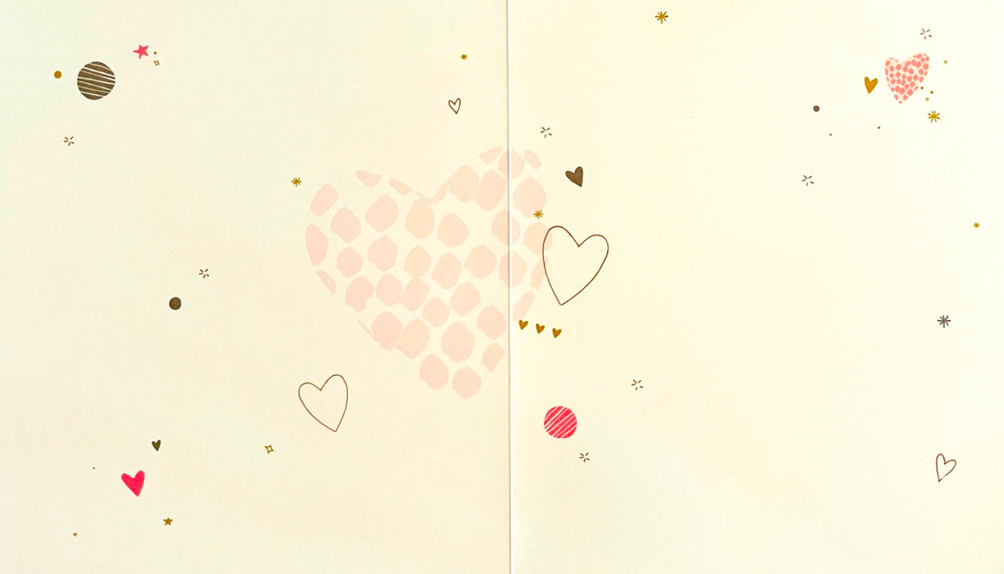 On Your Engagement Blank Greeting Card - Champagne Glasses Sparkle and Love Hearts