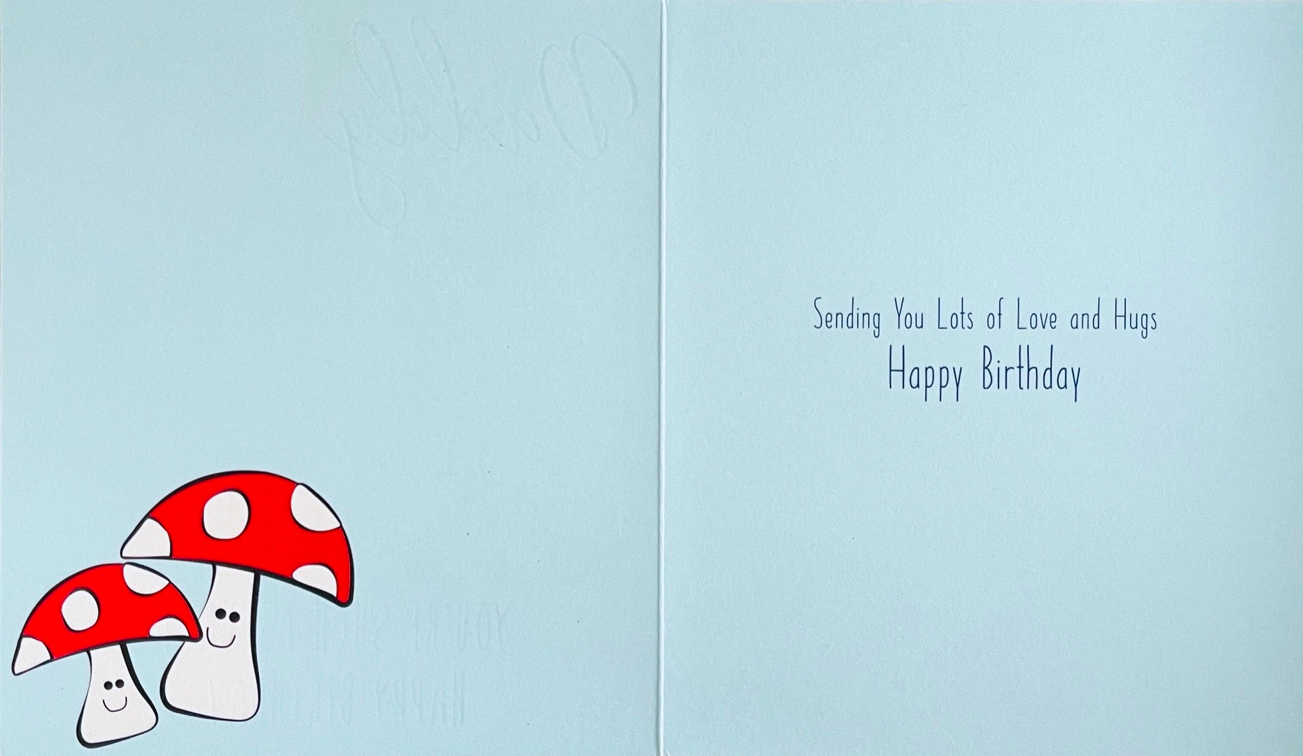 Daddy You're Such A Fungi Happy Birthday Greeting Card - Love and Hugs Glitter Mushrooms