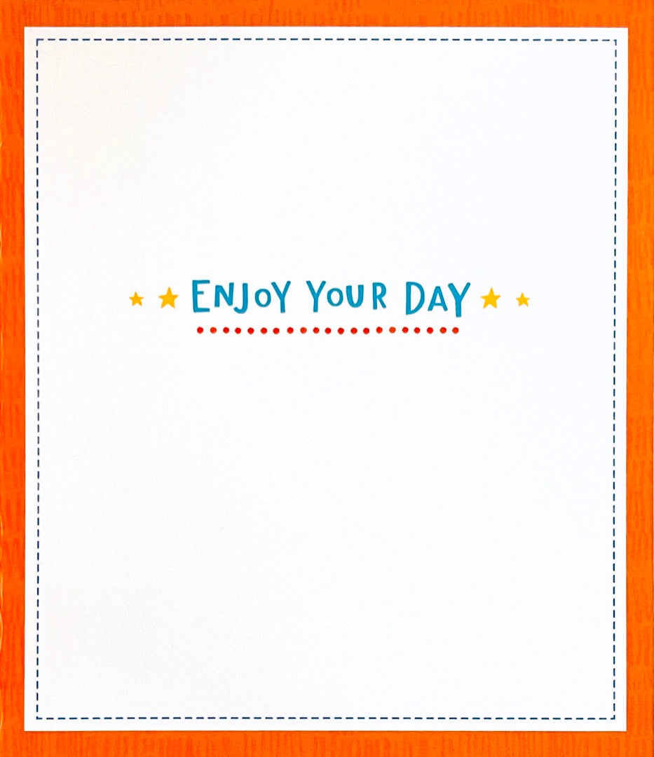 Amazing Grandson Happy Birthday Card Enjoy Your Day Modern Contemporary Foil Text Art