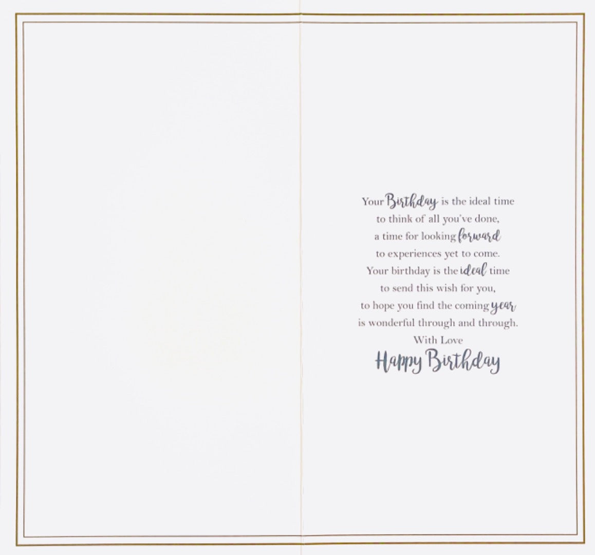 For An Amazing Son Happy Birthday Card Lovely Verse - Gold Foil Geometric Art Deco Design
