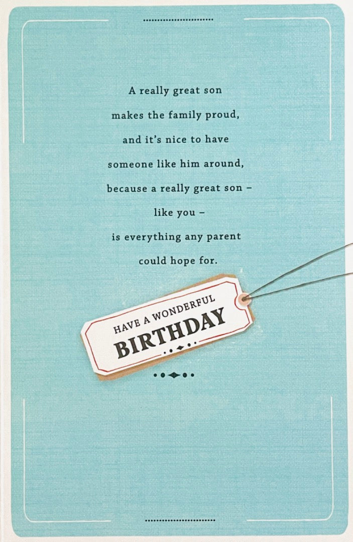 What Is A Son Happy Birthday Card with Lovely Sentimental Verse Proud Parent