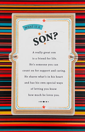 What Is A Son Happy Birthday Card with Lovely Sentimental Verse Proud Parent