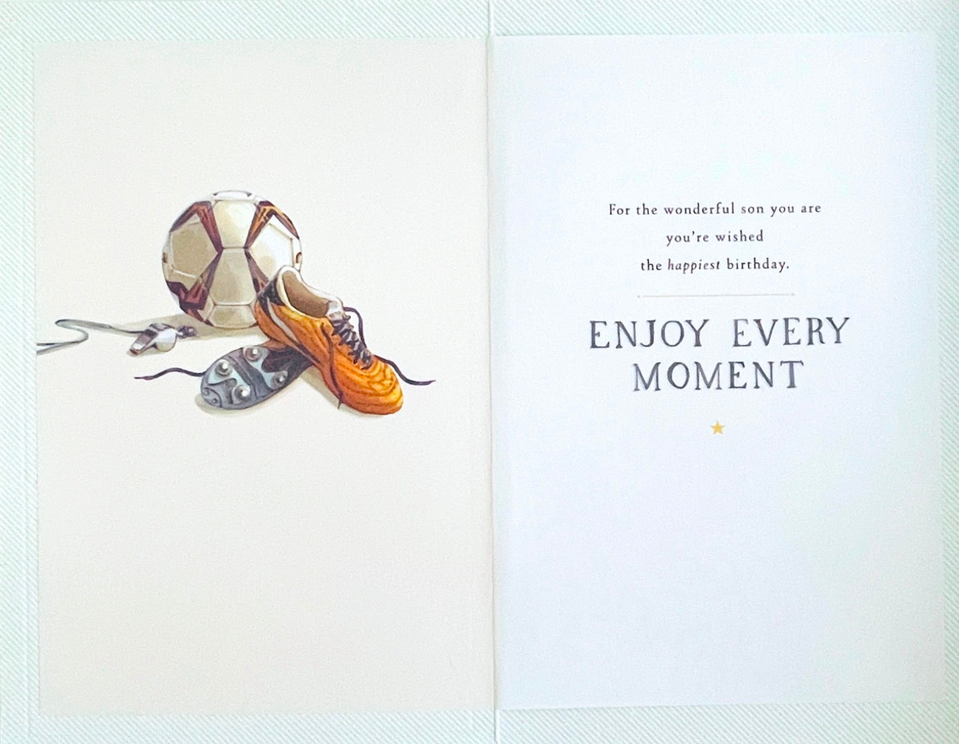 Wonderful Son Happy Birthday Card - Today Is All About You - Football Kit Sports