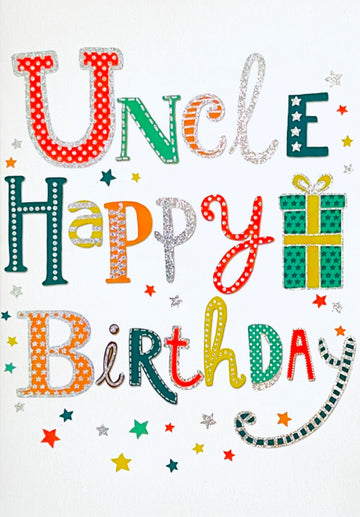 Wishing A Very Special Uncle Happy Birthday Card with Love Stars and Gift