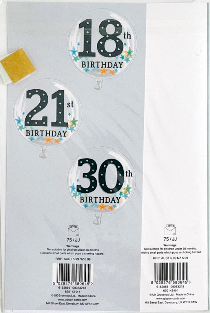 Son To Be Proud Of Birthday Card Personalise For Age 18th, 21st, 30th Party Cake Drinks Gifts Balloons Art
