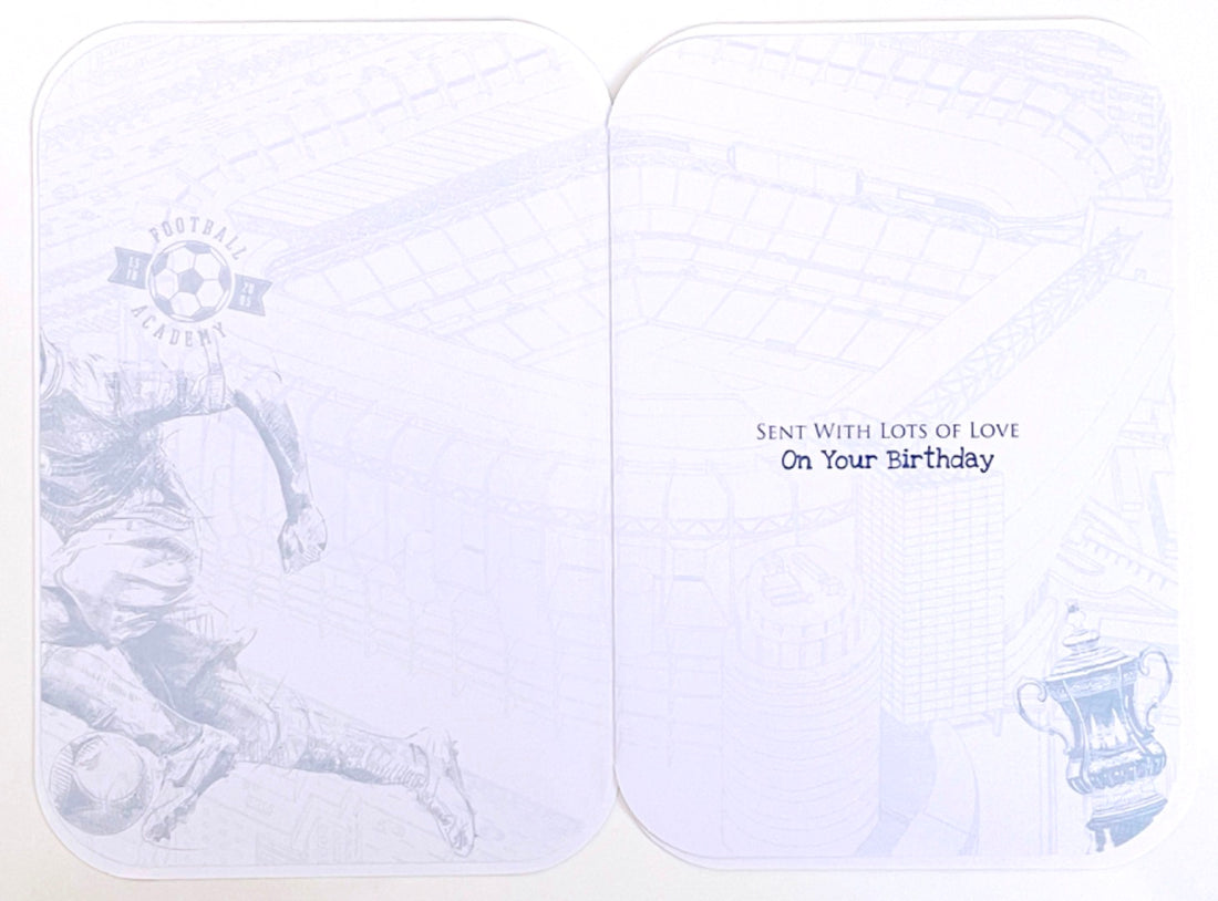 Just For You Godson Happy Birthday Card Lovely Verse Football Stadium Sports Skills