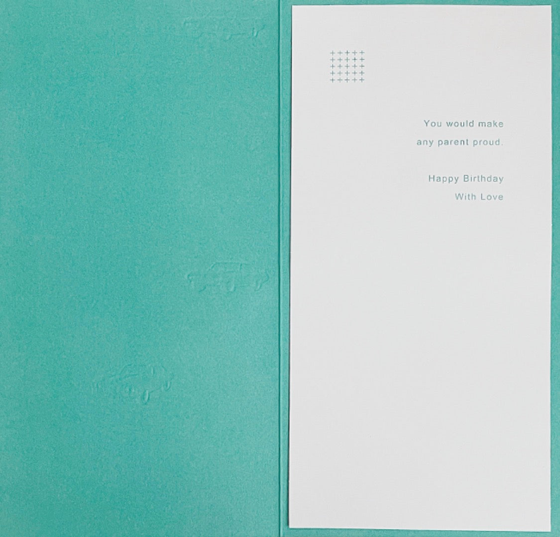 Son You Would Make Any Parent Proud Happy Birthday Card with Love Classic Cars