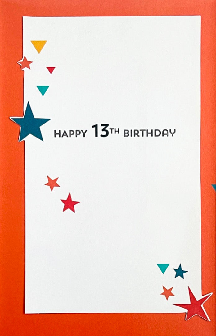 Wonderful Son Happy 13th Birthday Card Special Verse Contemporary Design Age 13