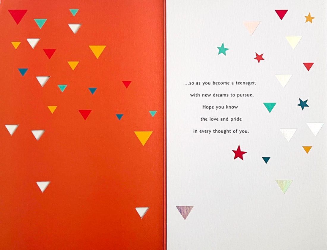 Wonderful Son Happy 13th Birthday Card Special Verse Contemporary Design Age 13