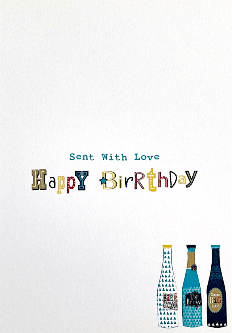Happy Beerday Son-In-Law Birthday Card Beer's On You Contemporary Design
