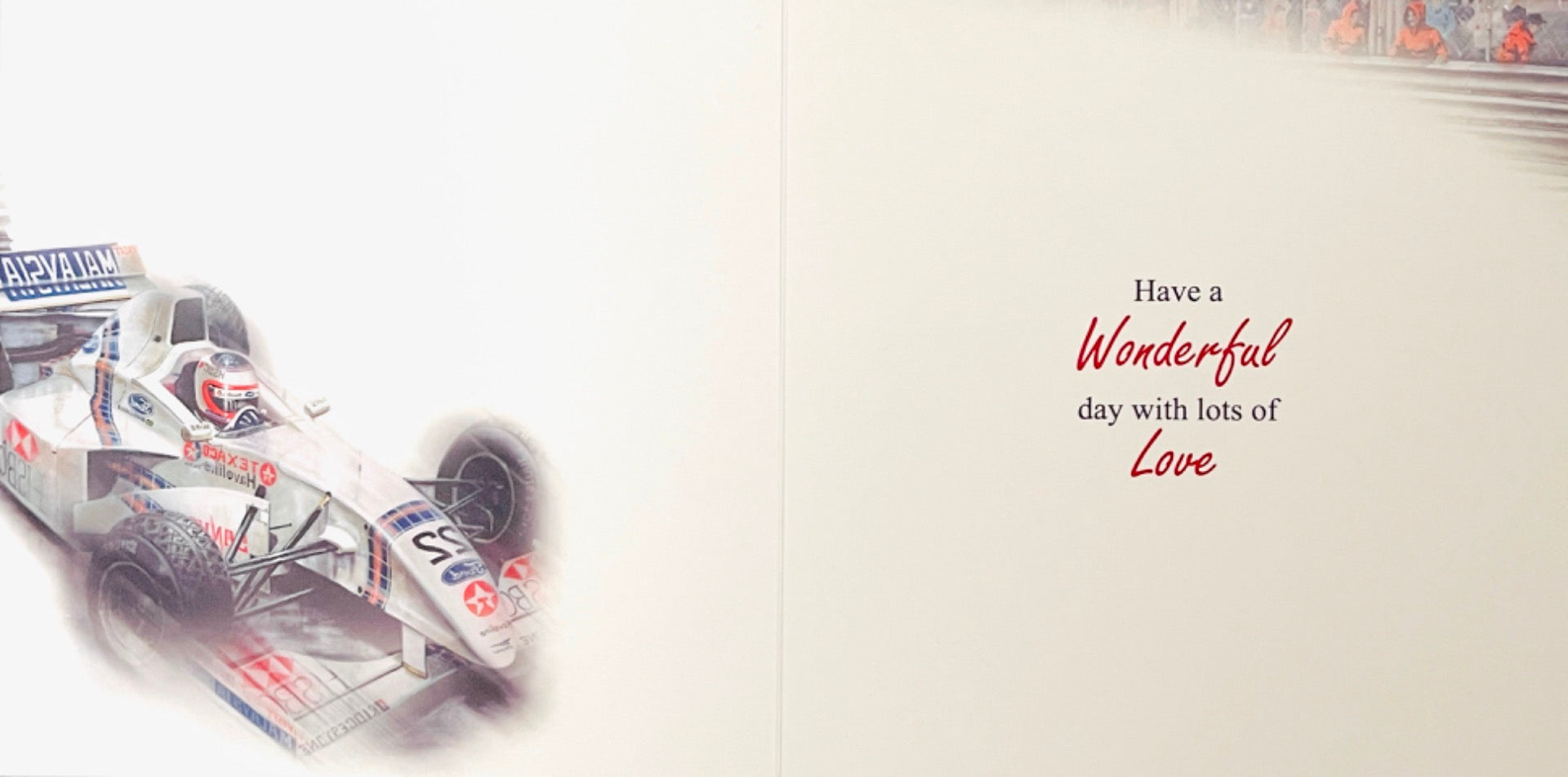 For An Amazing Grandson Happy Birthday Card Classic  F1 Racing Cars MotorSports