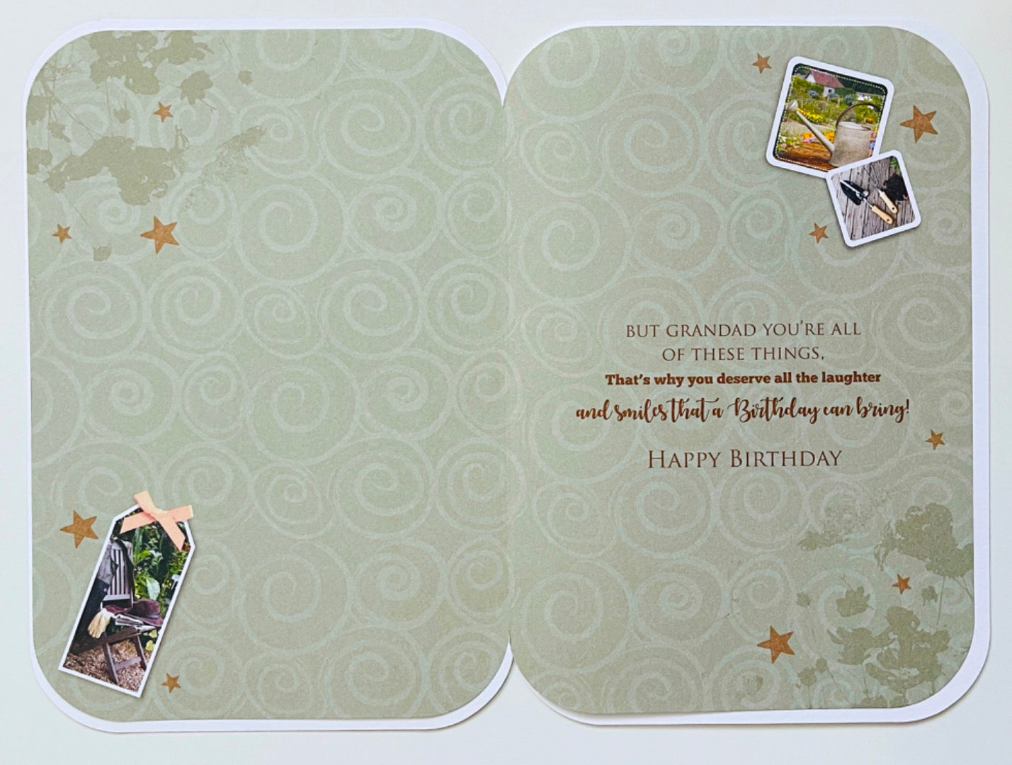 Special Grandad Happy Birthday Card with Lovely Verse - Gardening Allotment Nature