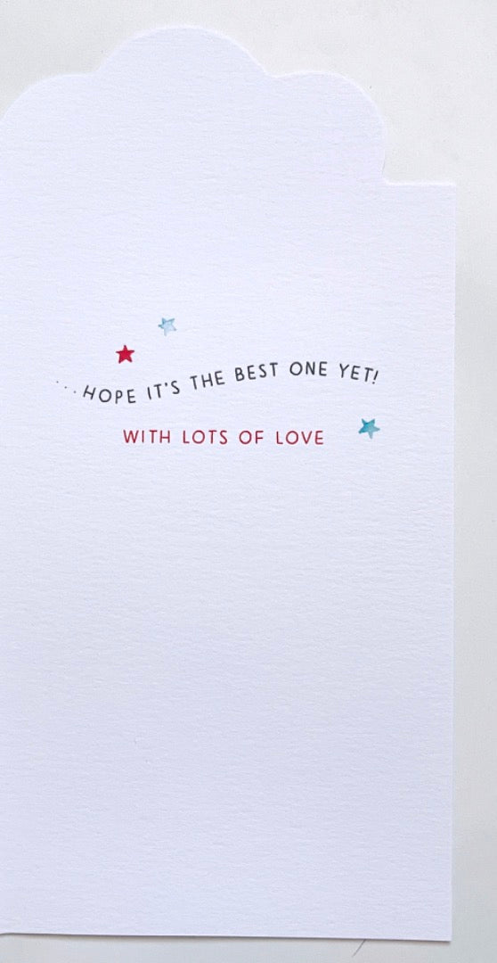 Grandad Happy Birthday Card Lots of Love Dog in Car With Balloons Watercolour Art