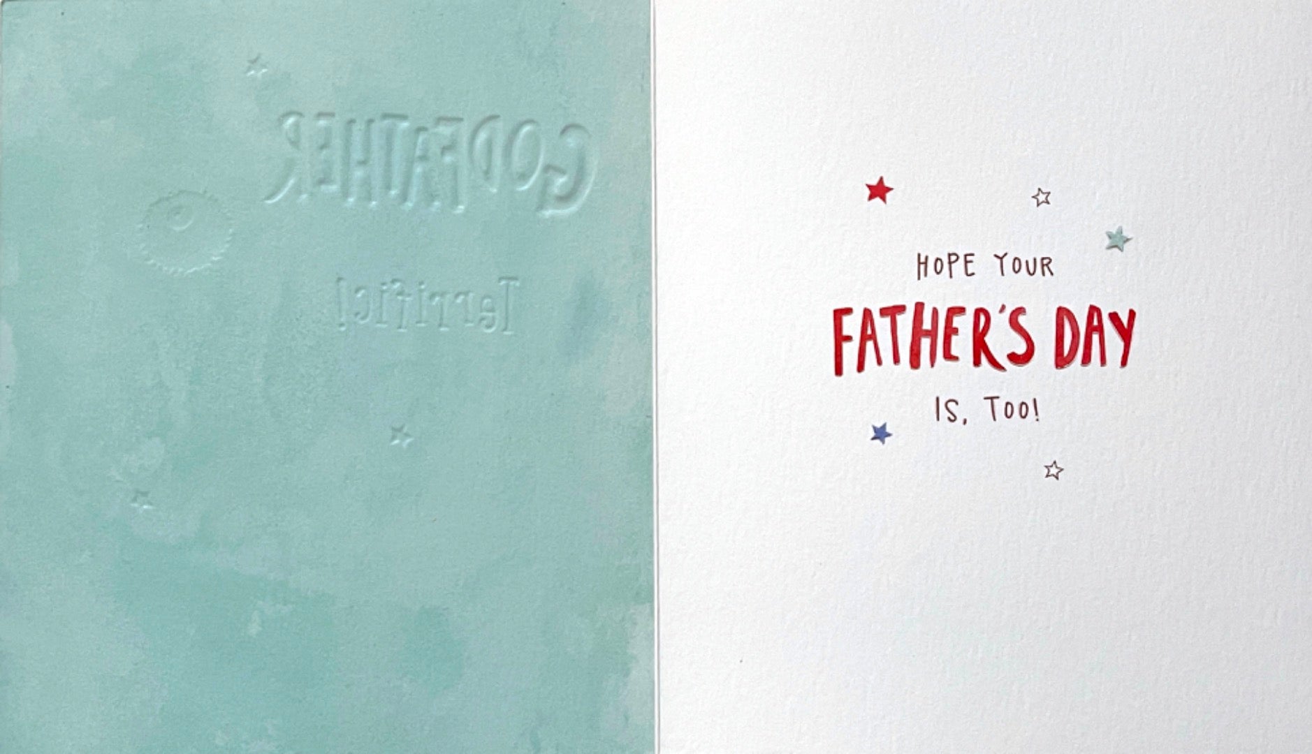 Godfather You're Terrific Father's Day Card - Lots Of Woof Dog on Flying Rocket