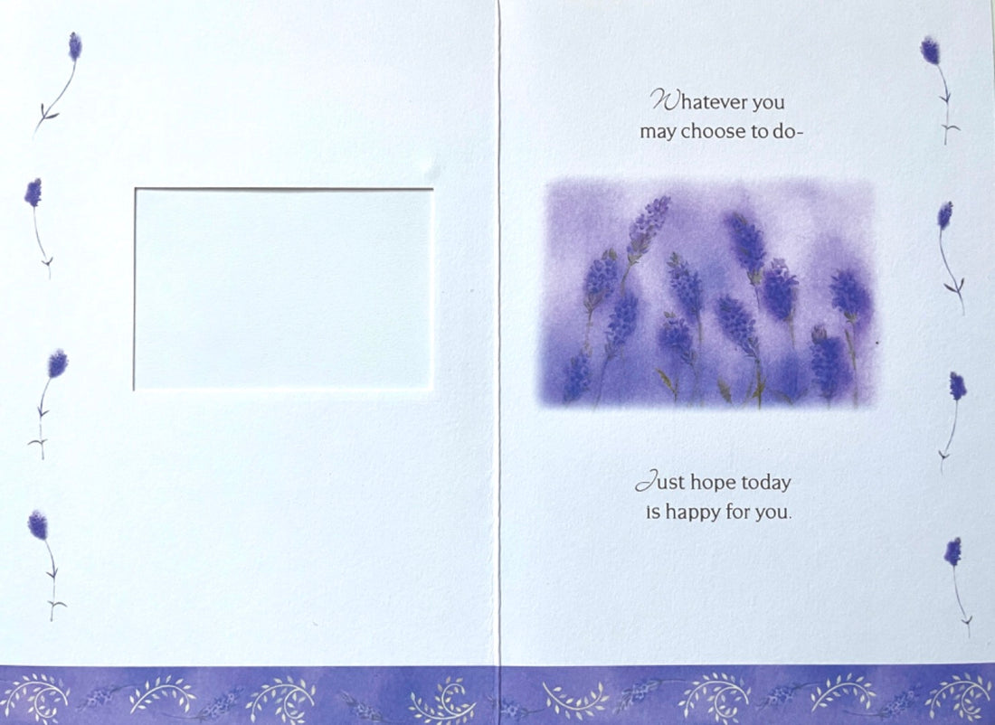 To A Very Special Daughter-in-Law Birthday Card Lavender Watercolour Art Silver