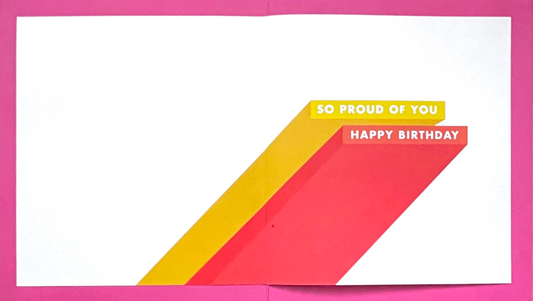 Daughter You're Awesome So Proud Of You Happy Birthday Card Gold Hologram Modern
