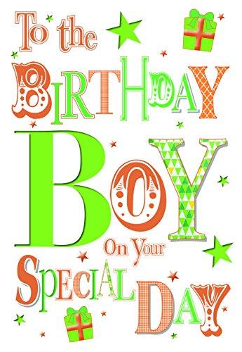 To The Birthday Boy On Your Special Day Glittered Foiled Happy Birthday Card