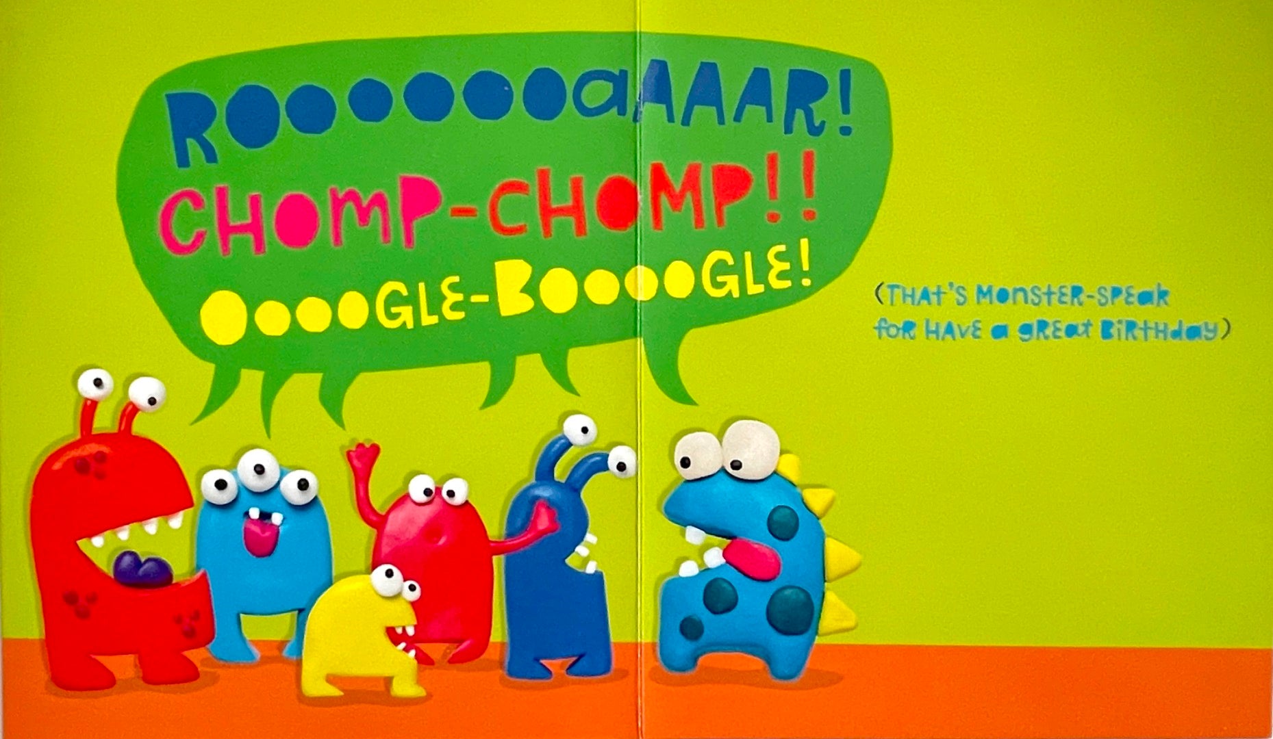 Have A Monster Day 5th Birthday Card Funny Humour Monster-Speak Language Age 5