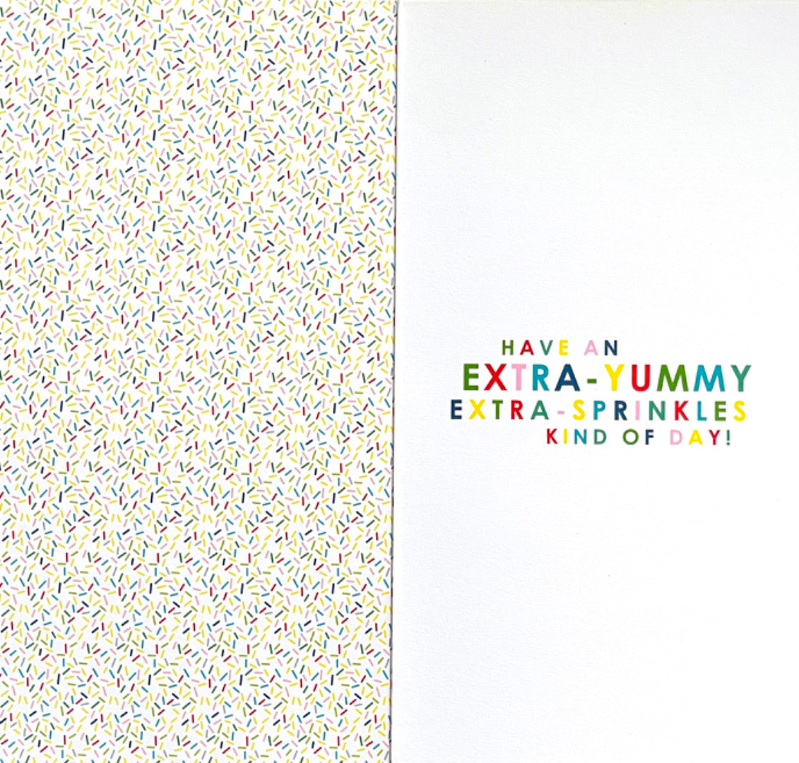 7 Today Hundreds And Thousands Of Happy Birthday Wishes Card Yummy Sprinkles Donut 7th