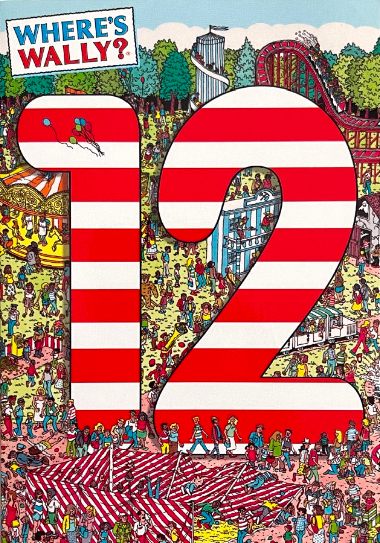 Where's Wally? Happy 12th Birthday Card Age 12 - Fun Fairground Activity Art