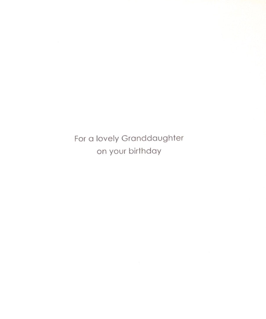 Lovely Granddaughter Birthday Card Cute Adorable White Bunny Rabbit Wearing Tiara