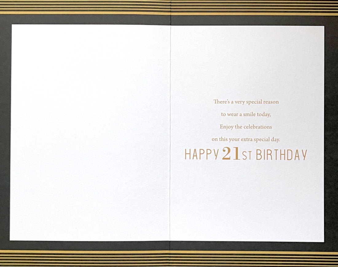 Happy 21st Birthday Card 21Today Wishing You A Stylish Day Suit and Tie For Him