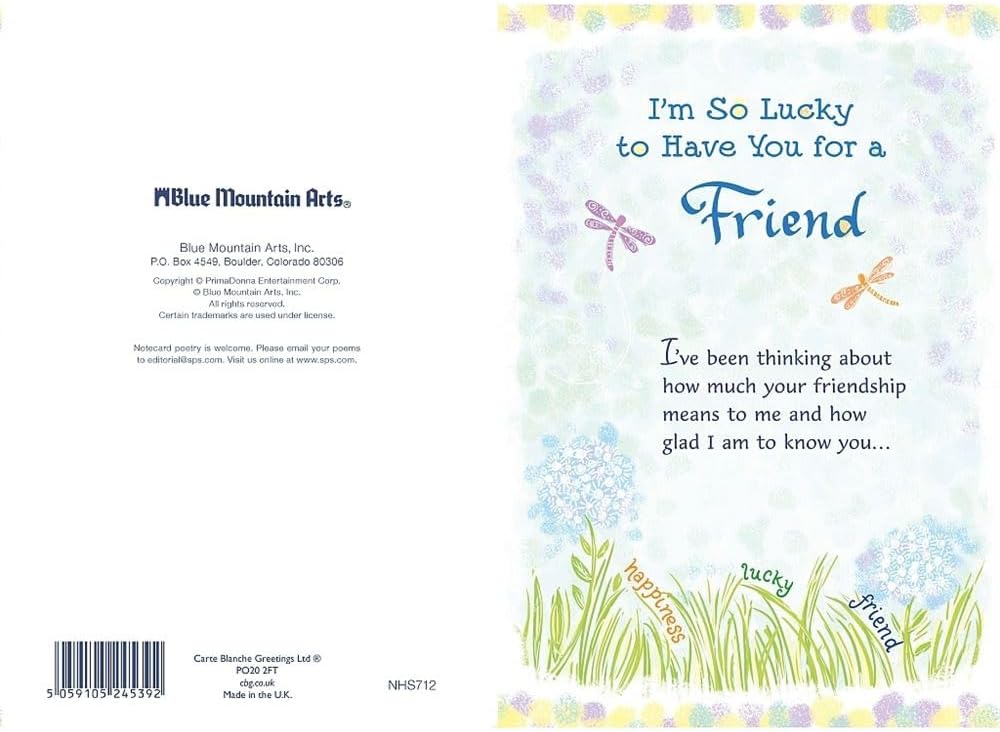 So Lucky to have you for a Friend Heartfelt Sentimental Keepsake Greeting Card