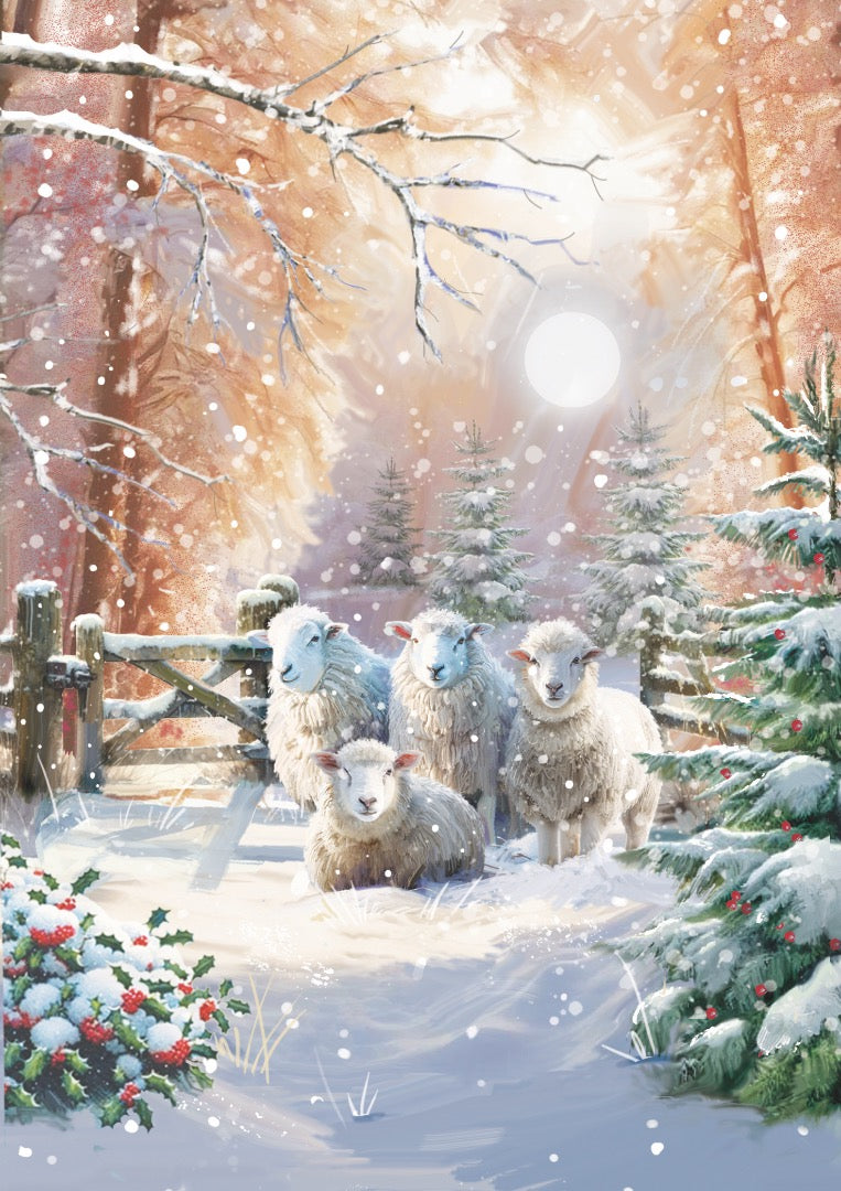 Winter Wildlife Box of 24 Assorted Christmas & Happy New Year Cards - 4 Each of 6 Designs by Ling Design
