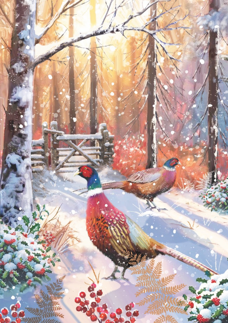 Winter Wildlife Box of 24 Assorted Christmas & Happy New Year Cards - 4 Each of 6 Designs by Ling Design