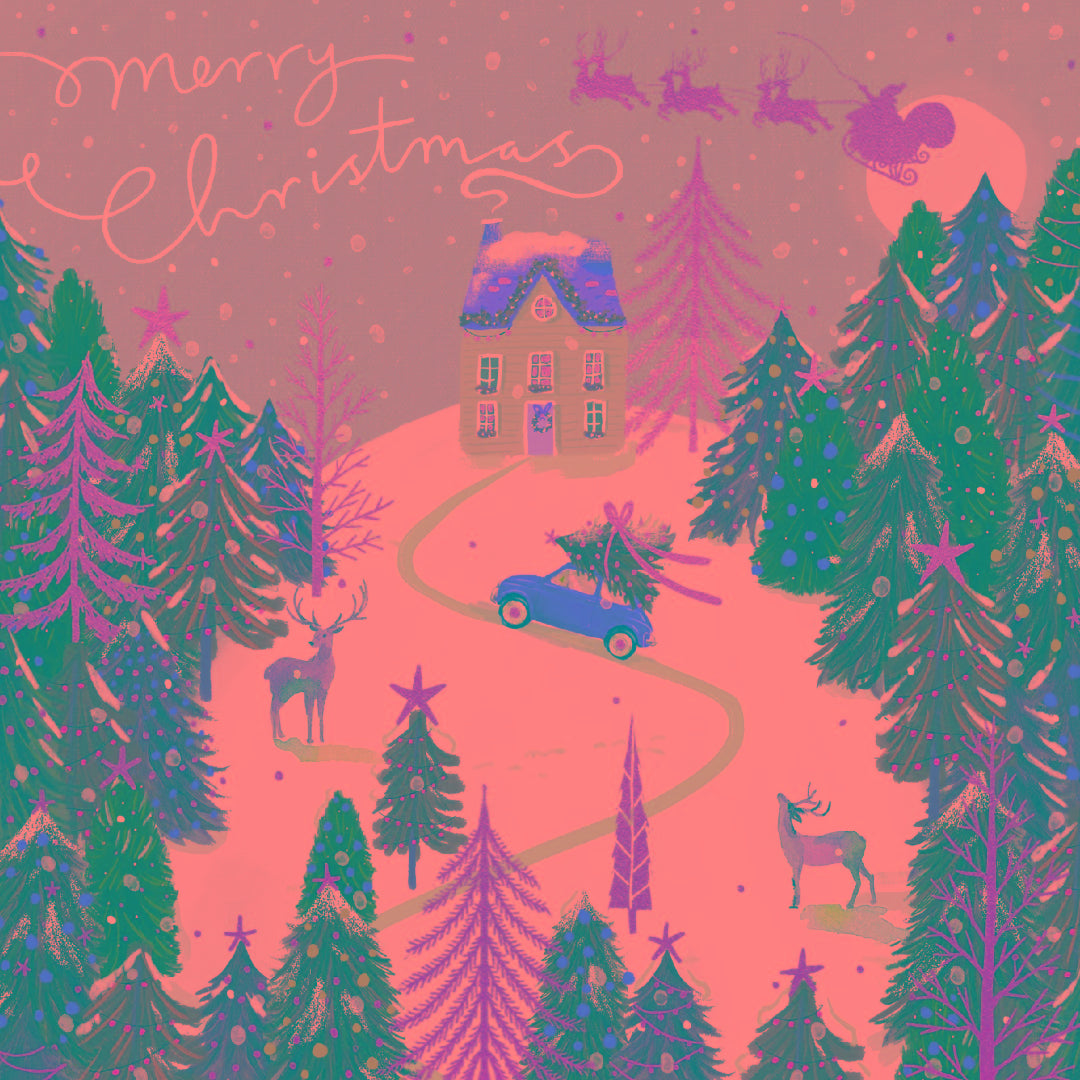 Scenic Festive Art Collection of 9 -Pack of 6 Charity Christmas & New Year Cards - Premium Board - Eco-Friendly by Ling Design