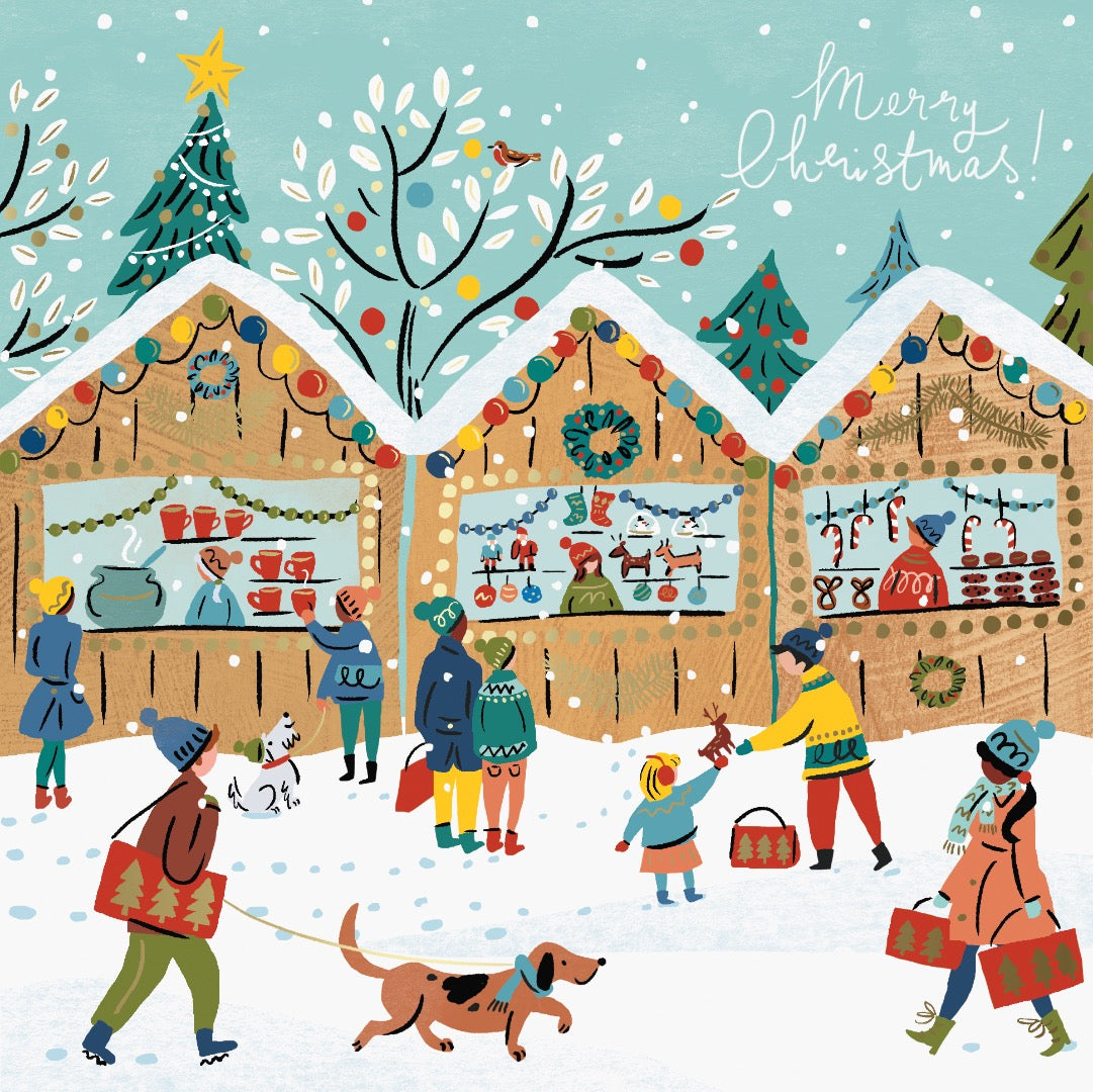 Scenic Festive Art Collection of 9 -Pack of 6 Charity Christmas & New Year Cards - Premium Board - Eco-Friendly by Ling Design