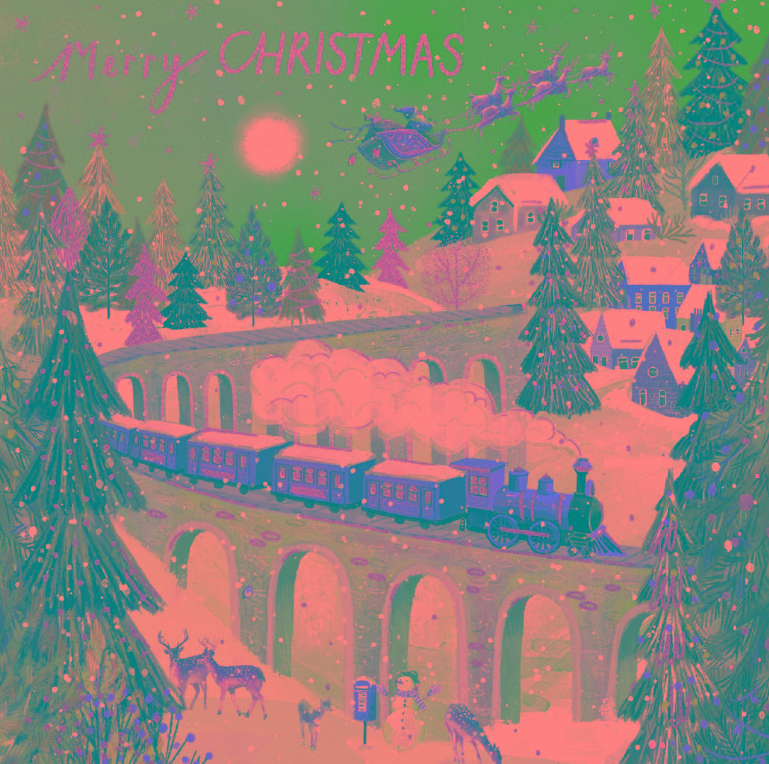 Scenic Festive Art Collection of 9 -Pack of 6 Charity Christmas & New Year Cards - Premium Board - Eco-Friendly by Ling Design