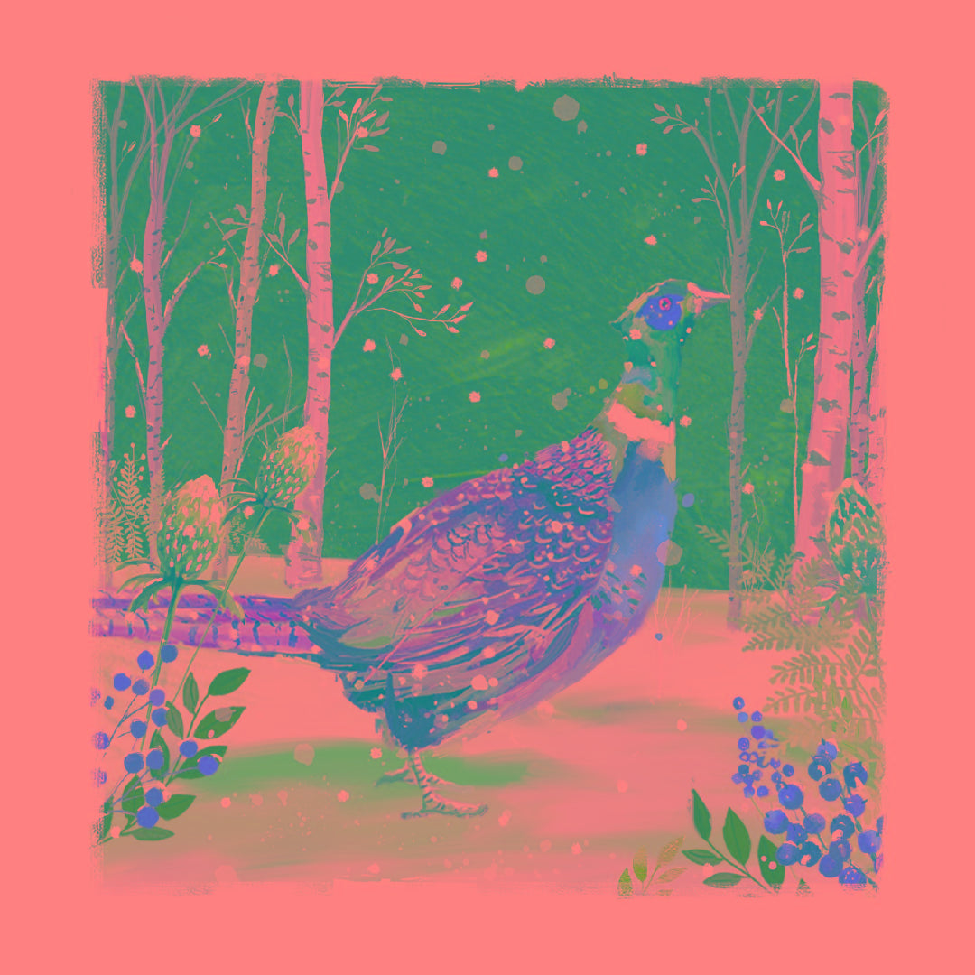 Wildlife Festive Art Ling Design Collection - Pack of 6 Charity Christmas Cards - Premium Board - Eco-Friendly By Ling Design