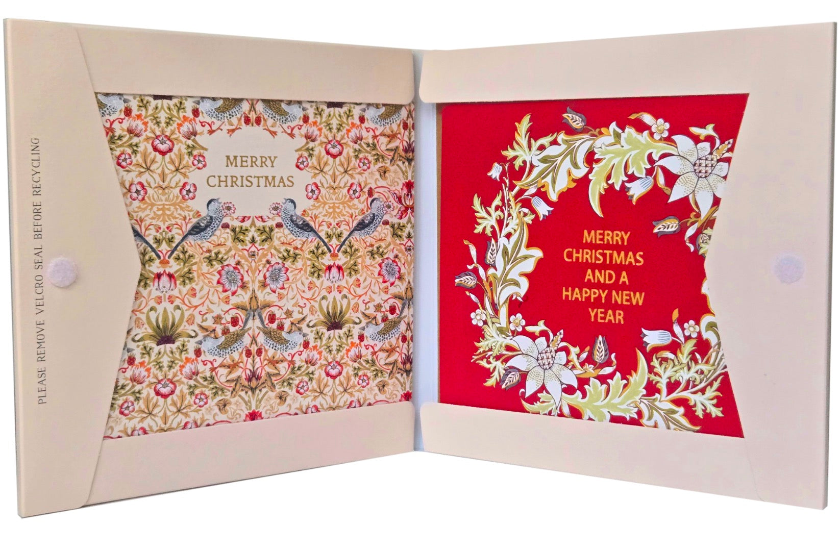 Strawberry Thief William Morris Arts Crafts 8 Christmas Card Wallet in 2 Designs