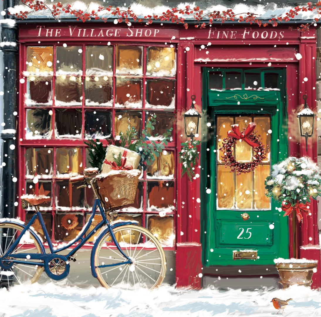 Festive Xmas Scenes Premium Bumper Box of 30 CHARITY Christmas Cards in 5 Designs by Great British Card Company