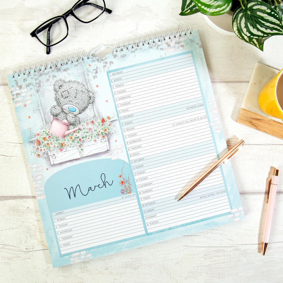 2026 Official Me to You Tatty Teddy Bear Large Square Wiro Wall Hanging Calendar