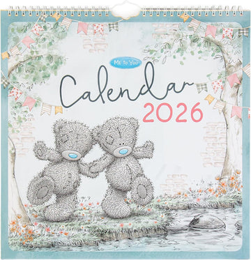 2026 Official Me to You Tatty Teddy Bear Large Square Wiro Wall Hanging Calendar