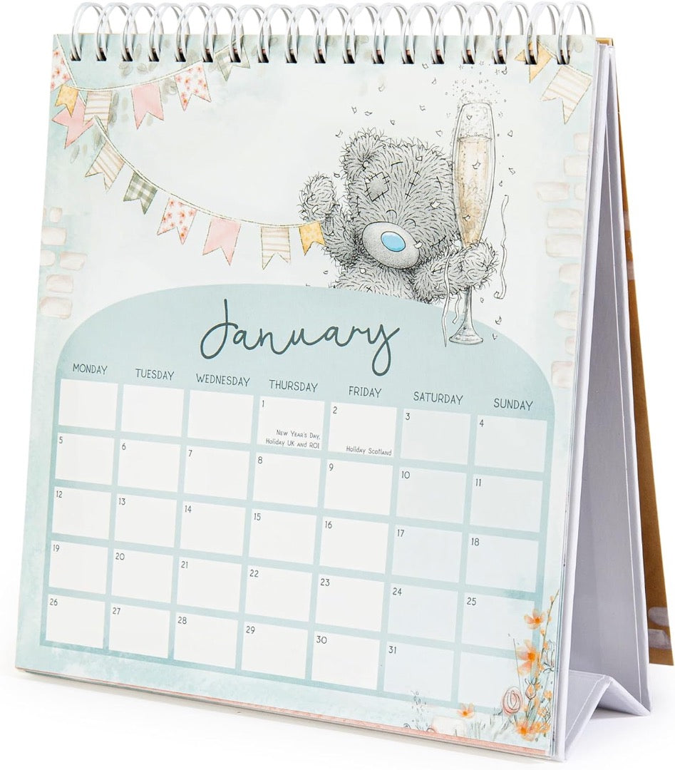 2026 Officially Cute Me to You Tatty Teddy Bear Desk Top Calendar - Page a Month