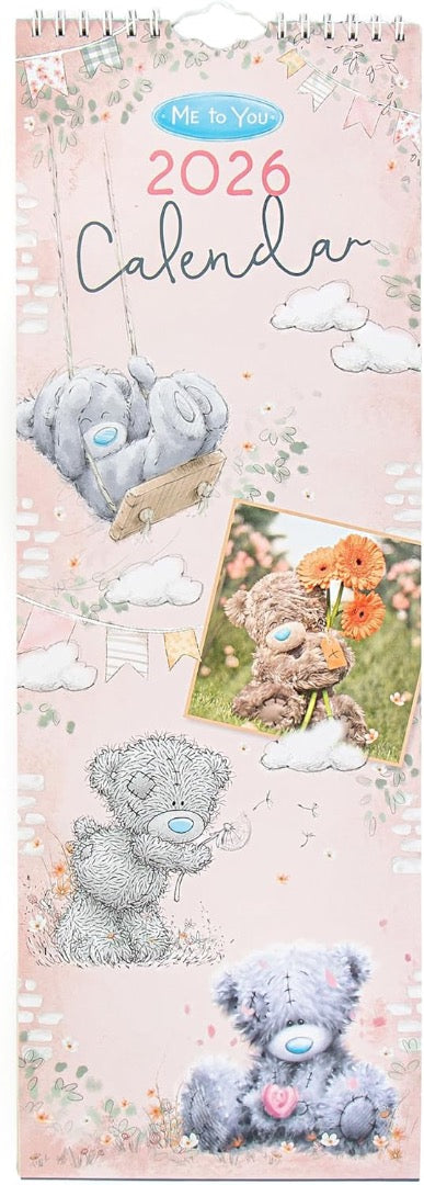 2026 Official Me to You Tatty Teddy Bear Multi-Brand Slim Calendar - 42x14cm