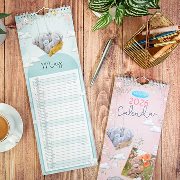 2026 Official Me to You Tatty Teddy Bear Multi-Brand Slim Calendar - 42x14cm