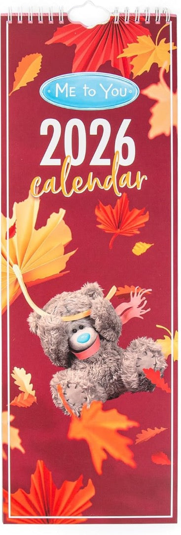 2026 Official Me to You Photo Finish Tatty Teddy Bear Slim Wall Calendar 42x14cm