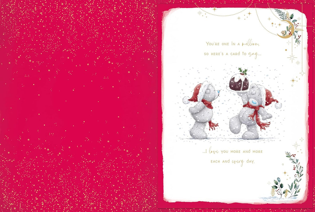 Fabulous Girlfriend Me To You Tatty Teddy Luxury Large Keepsake Christmas Card - Boxed - 9x12ins - Official Collection