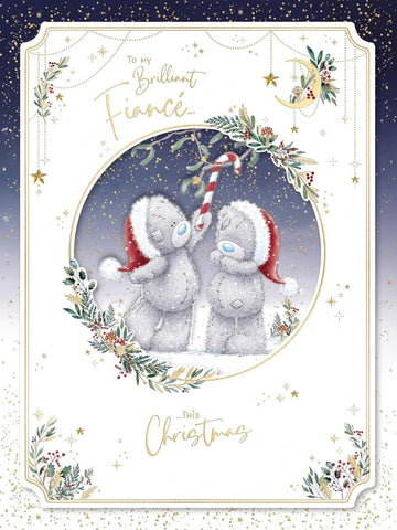 For My Brilliant Fianc� Me To You Tatty Teddy Luxury Handmade Christmas Box Card - 9x12ins - Official Collection